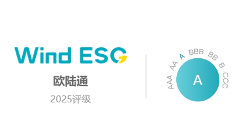 歐陸通Wind ESG評(píng)級(jí)提升至“A”級(jí)，可持續(xù)發(fā)展能力獲權(quán)威認(rèn)證